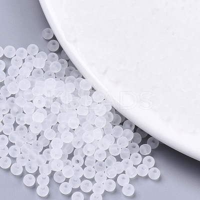 Frosted Colours Glass Beads SEED-S040-04A-09-1