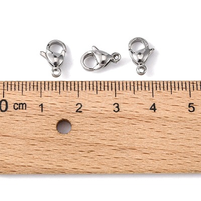 Tarnish Resistant 304 Stainless Steel Lobster Claw Clasps X-STAS-M262-01-11mm-1