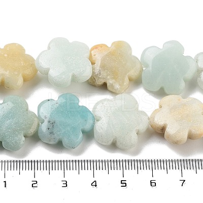Natural Flower Amazonite Beads Strands G-F769-F01-02-1