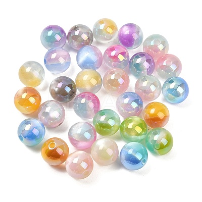 Resin Imitation Cat Eye Beads RESI-P046-02A-M-1
