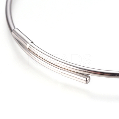 Non-Tarnish Adjustable 304 Stainless Steel Bangles Making MAK-I013-02-P-1
