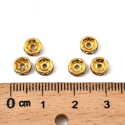 Iron Crystal Rhinestone Spacer Beads RB-A009-6MM-G-1