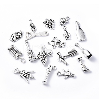 18Pcs 18 Style Tibetan Style Alloy Pendants Sets DIY-F122-02AS-1