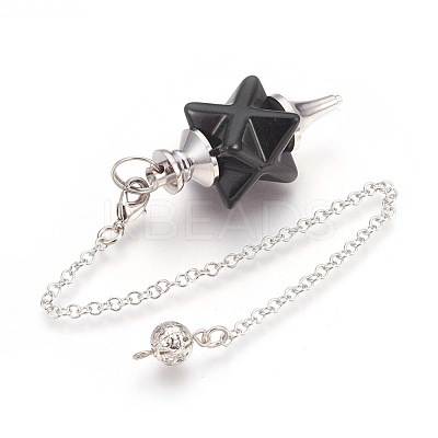 Natural & Synthetic Gemstone Dowsing Pendulums KK-F756-08-1