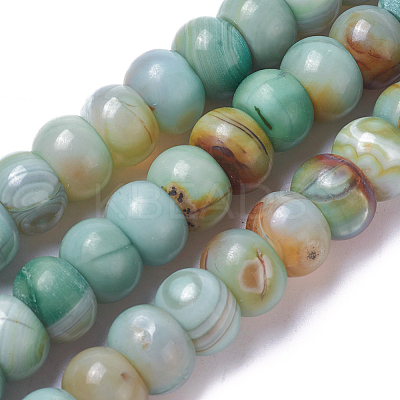 Natural Dyed Agate Imitation Turquoise Beads Strands G-P425-01A-01-1