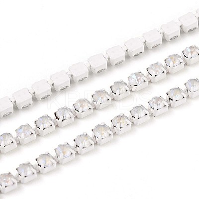 Iron Rhinestone Glass Cup Chain CH-U001-01K-1