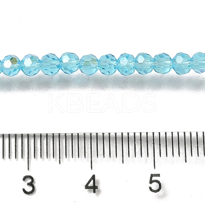Electroplate Transparent Glass Beads Strands EGLA-A035-T3mm-L08-1