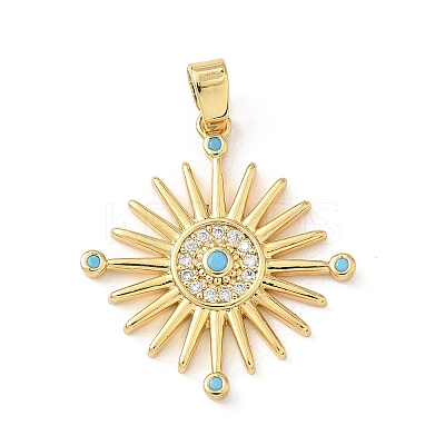 Brass Micro Pave Cubic Zirconia Pendants LS-KK-F905-18G-03-1