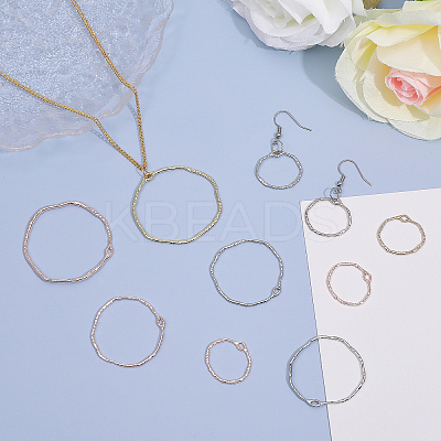 36Pcs 9 Styles Alloy Open Back Bezel Pendants FIND-CA0008-45-1