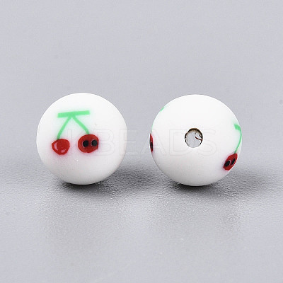 Fruits Theme Handmade Polymer Clay Beads CLAY-T022-04A-1