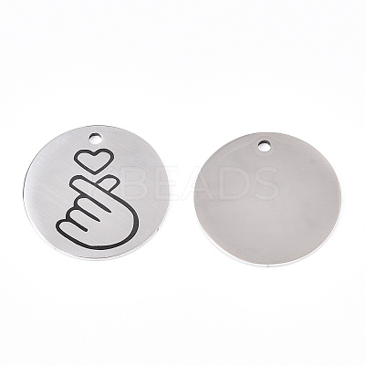 Non-Tarnish 201 Stainless Steel Pendants STAS-T064-38P-29-1
