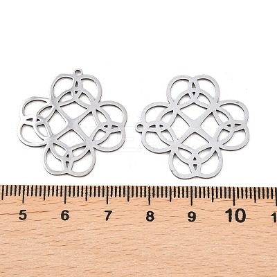 Hollow 201 Stainless Steel Pendants STAS-I364-17P-1
