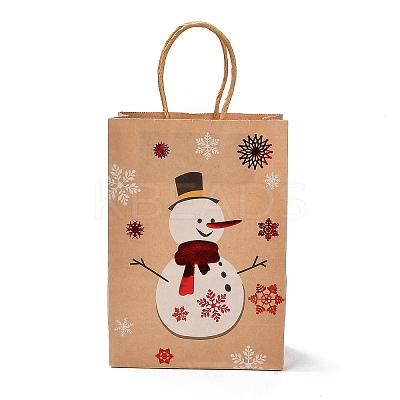 Christmas Theme Hot Stamping Rectangle Paper Bags X1-CARB-F011-02E-1