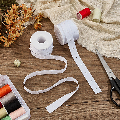 5Yards Polyester Sewing Snap Button Tape DIY-OC0014-49A-1
