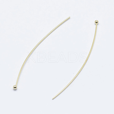 Brass Ball Head Pins KK-G331-10-0.6x20-NF-1