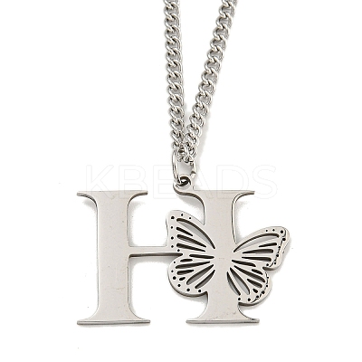 201 Stainless Steel Necklaces NJEW-Q336-01H-P-1
