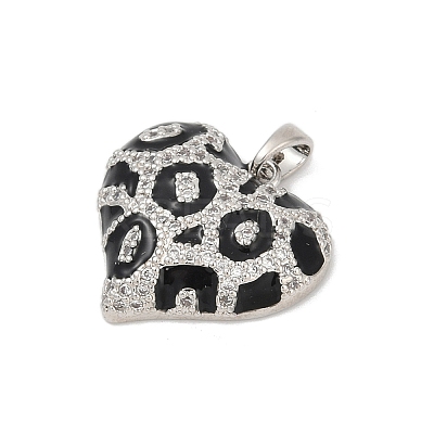 Brass Micro Pave Clear Cubic Zirconia Pendants KK-R221-01P-01-1