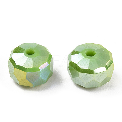 Opaque Electroplate Glass Beads Strands EGLA-YWC0001-8mm-03-1