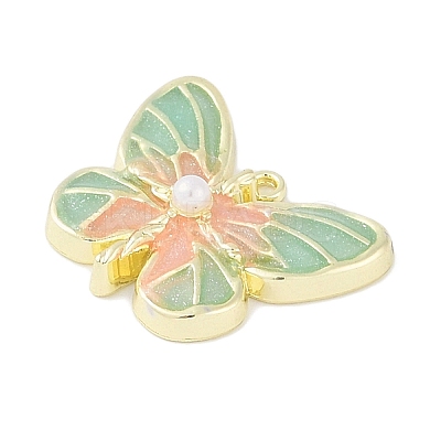 Rack Plating Alloy Enamel Pendants PALLOY-F018-22G-02-1