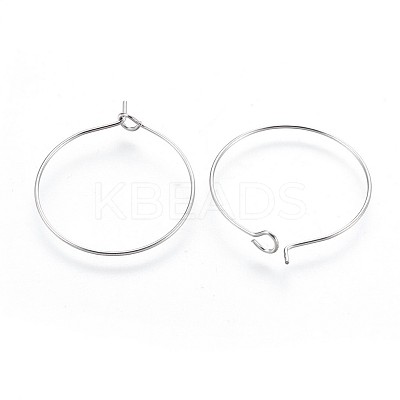 316 Surgical Stainless Steel Hoop Earring Findings STAS-P221-01C-P-1
