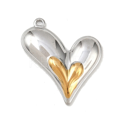 304 Stainless Steel Pendants STAS-C154-05B-GP-1