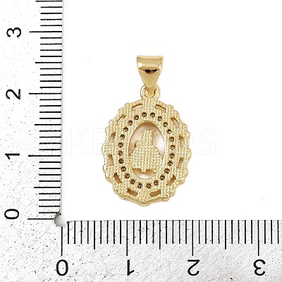 Brass Micro Pave Cubic Zirconia Pendants KK-P323-11C-G01-1