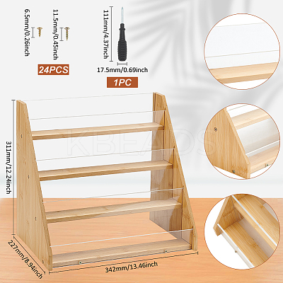 Bamboo Acrylic Display Case ODIS-WH0030-176A-01-1