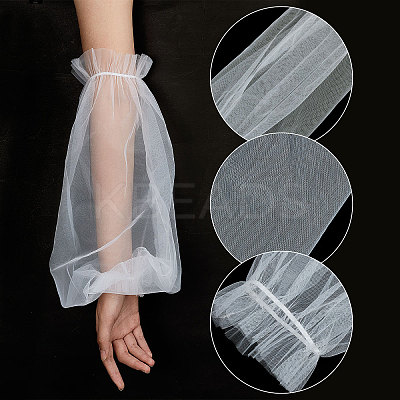 Gauze Lace Arm Sleeves AJEW-WH0248-29B-1
