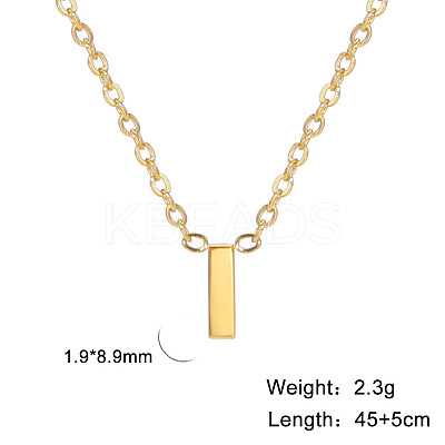 201 Stainless Steel Initial Pendant Necklaces FS-WG78A3B-09-1