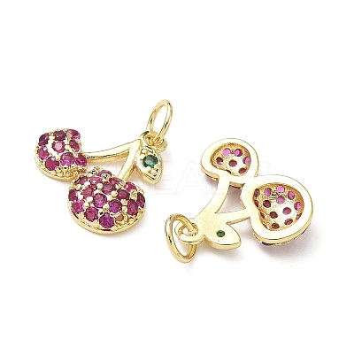 Brass Micro Pave Cubic Zirconia Pendants KK-L243-02G-02-1