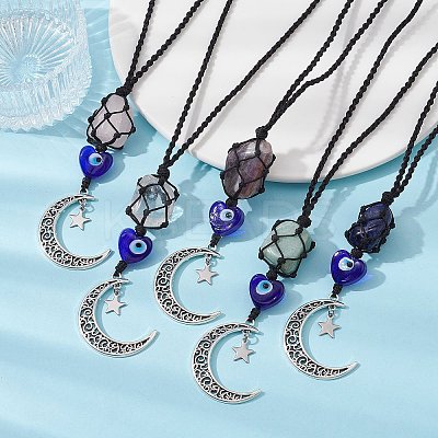 Gemstone Pouch Pendant Decorations HJEW-JM01320-1