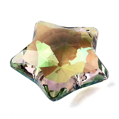 Electroplated Glass Pendants GLAA-G122-05A-1