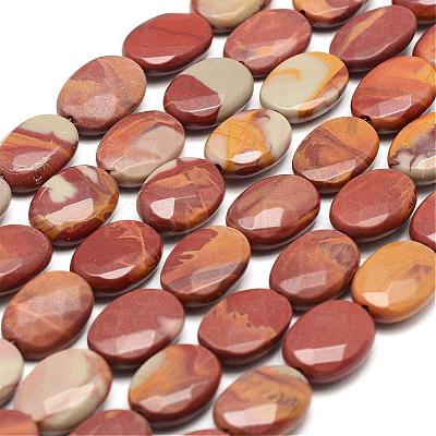 Natural Jasper Beads Strands G-F477-21-14x10mm-1