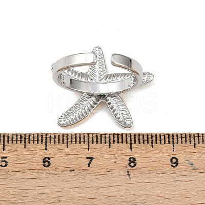 Adjustable 201 Stainless Steel Cuff Open Rings for Women LS-RJEW-B156-02GP-01-1