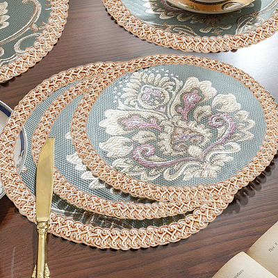 Polyester Braided Lace Trim OCOR-WH0078-09B-1