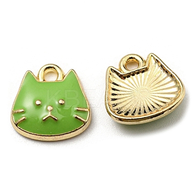 Golden Plated Alloy Charms X-ENAM-L042-01G-1