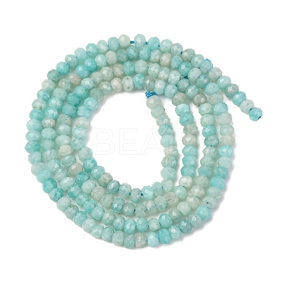 Faceted Rondelle Natural Amazonite Bead Strands G-F289-06A-1