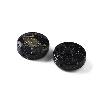 Dyed Black Synthetic Turquoise Beads G-F775-B11-1