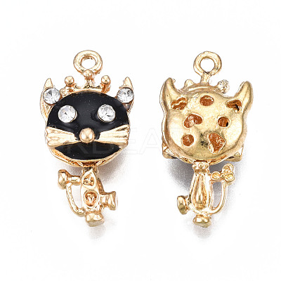 Rack Plating Alloy Enamel Pendants ENAM-T011-143A-1