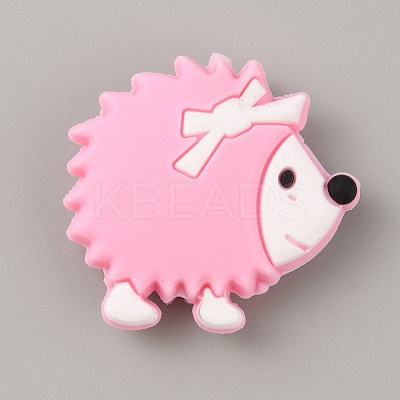 Hedgehog Food Grade Eco-Friendly Silicone Beads SIL-WH0006-17A-1
