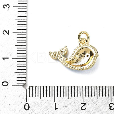 Brass Micro Pave Clear Cubic Zirconia Pendants KK-F925-01G-05-1