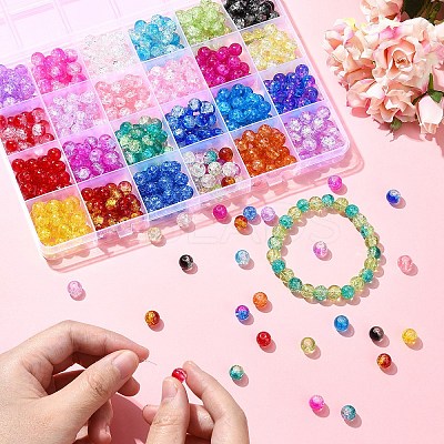 DIY Round Glass Beads Bracelets Jewelry Making Kits DIY-YW0010-59-1