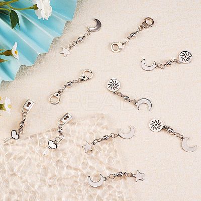 20 Sets 4 Style Round Brass Magnetic Clasps FIND-SZ0001-94-1