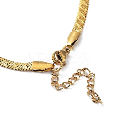 304 Stainless Steel Herringbone Chain Necklaces LS-NJEW-P282-04G-1