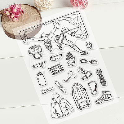 Outdoor Theme Acrylic Stamps DIY-GL0001-23-1