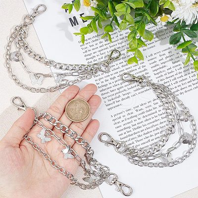 Alloy Shoe 3-Strand Curb Chain AJEW-WH0258-700-1