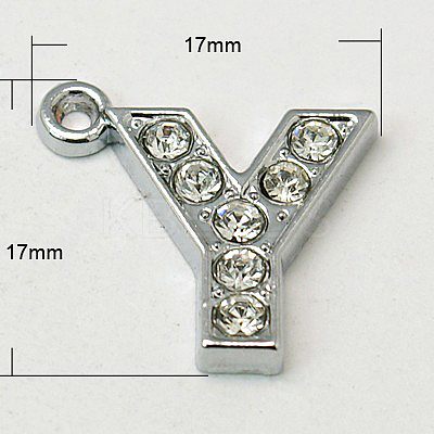 Alloy Letter Pendants X-RB-C1416-Y-1
