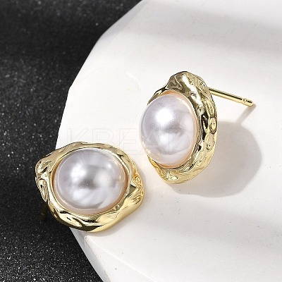 Brass Stud Earring EJEW-H180-03G-1