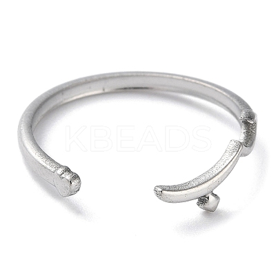 Non-Tarnish 304 Stainless Steel Open Cuff Rings RJEW-H219-01P-1