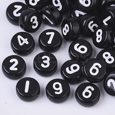 Opaque Acrylic Beads X-SACR-R243-01-1
